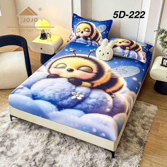 Husa de Pat cu 2 Fete de Perne din bumbac finet Huse 160 x 200 cm