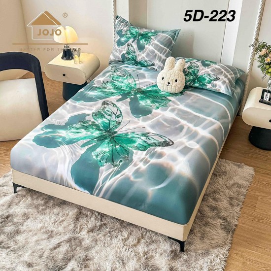 Husa de Pat cu 2 Fete de Perne din bumbac finet Huse 160 x 200 cm