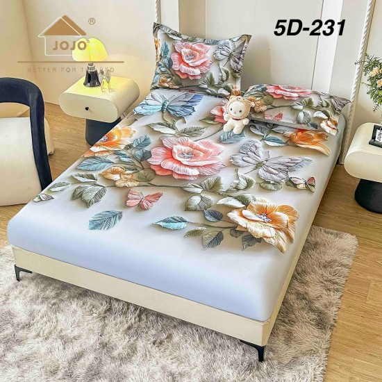 Husa de Pat cu 2 Fete de Perne din bumbac finet Huse 160 x 200 cm