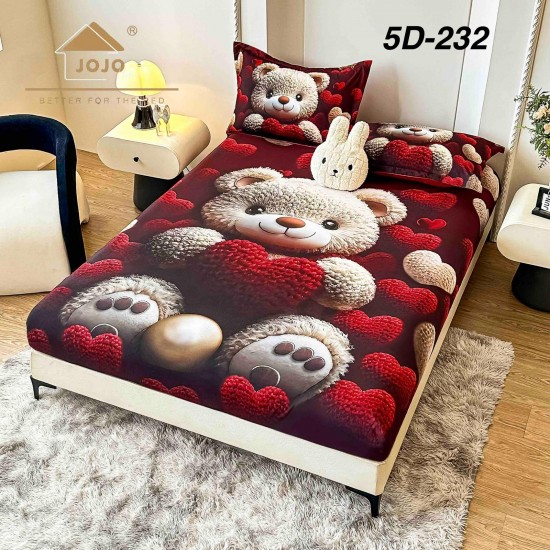 Husa de Pat cu 2 Fete de Perne din bumbac finet Huse 160 x 200 cm