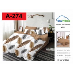 Lenjerie de Pat din Finet, 6 Piese, Pat 2 Persoane