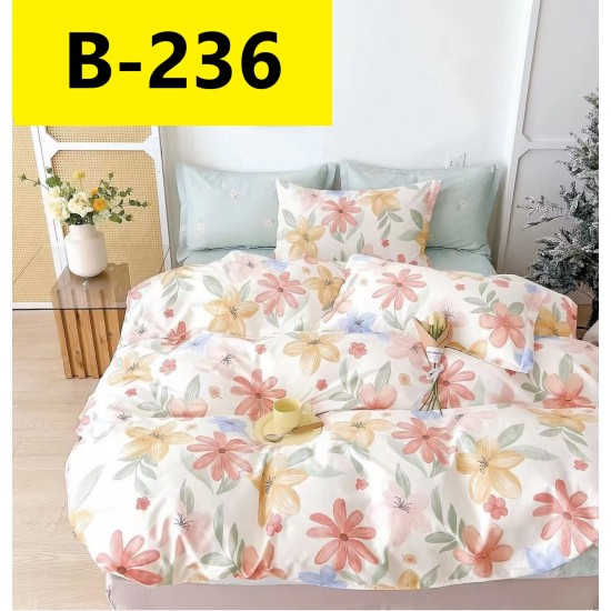 Lenjerie de Pat din Finet, 6 Piese, Pat 2 Persoane Lenjerii bumbac finet 2 persoane 6 piese