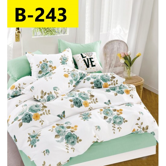 Lenjerie de Pat din Finet, 6 Piese, Pat 2 Persoane Lenjerii bumbac finet 2 persoane 6 piese