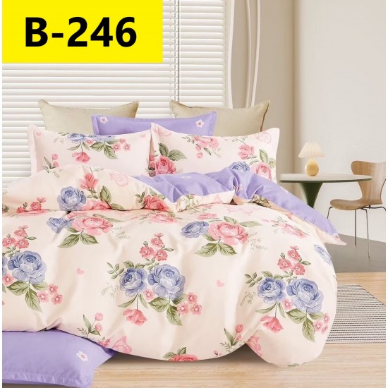 Lenjerie de Pat din Finet, 6 Piese, Pat 2 Persoane Lenjerii bumbac finet 2 persoane 6 piese