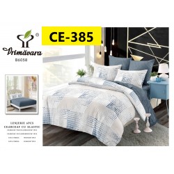 Lenjerie de Pat din Finet cu elastic, 6 Piese, Pat 2 Persoane