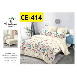 Lenjerie de Pat din Finet cu elastic, 6 Piese, Pat 2 Persoane