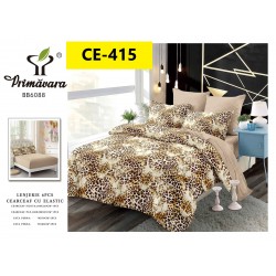 Lenjerie de Pat din Finet cu elastic, 6 Piese, Pat 2 Persoane