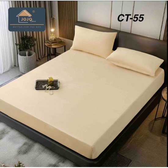 Husa de Pat cu 2 Fete de Perne din Catifea Huse saltea cu elastic bumbac finet 2 persoane