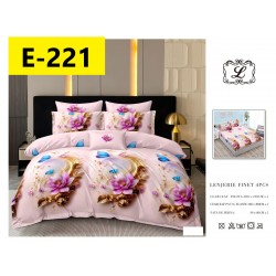 Lenjerii Bumbac Finet 2 persoane, 4 Piese, cearsaf pat cu elastic