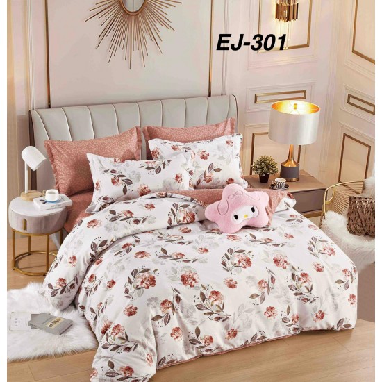 Lenjerie de Pat din Finet cu elastic, 6 Piese, Pat 2 Persoane Oferta 1+1: Lenjerii de pat dublu, 6 piese, Jojo