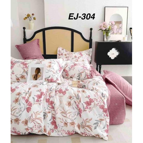 Lenjerie de Pat din Finet cu elastic, 6 Piese, Pat 2 Persoane Lenjerii bumbac finet 2 persoane 6 piese, cearșaf pat cu elastic