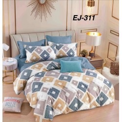 Lenjerie de Pat din Finet cu elastic, 6 Piese, Pat 2 Persoane