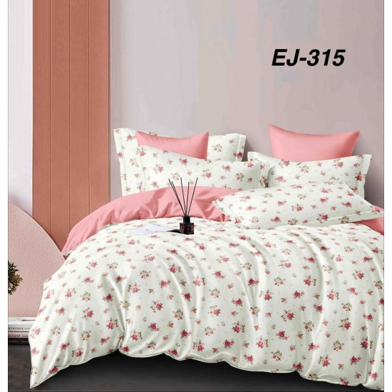 Lenjerie de Pat din Finet cu elastic, 6 Piese, Pat 2 Persoane Lenjerii bumbac finet 2 persoane 6 piese, cearșaf pat cu elastic