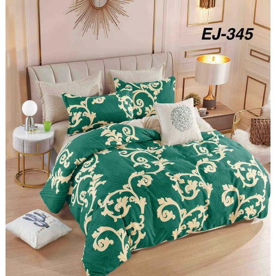 Lenjerie de Pat din Finet cu elastic, 6 Piese, Pat 2 Persoane Lenjerii bumbac finet 2 persoane 6 piese, cearșaf pat cu elastic