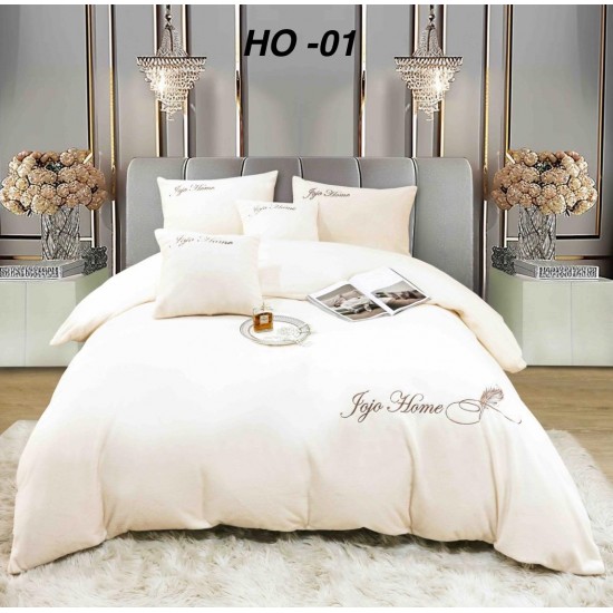 Lenjeri brodate ，blana artificiala de iepure cu fir scurt Lenjerii cocolino 2 persoane 6 piese