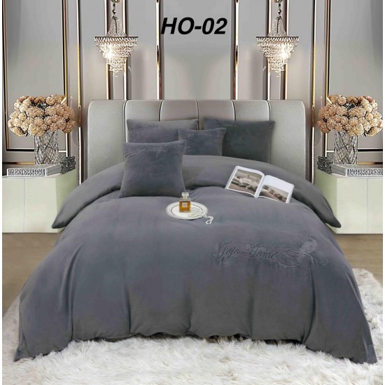 Lenjeri brodate ，blana artificiala de iepure cu fir scurt Lenjerii cocolino 2 persoane 6 piese