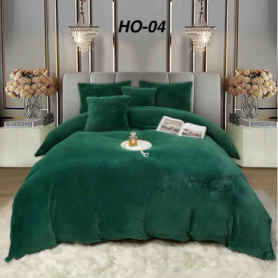 Lenjeri brodate ，blana artificiala de iepure cu fir scurt Lenjerii cocolino 2 persoane 6 piese