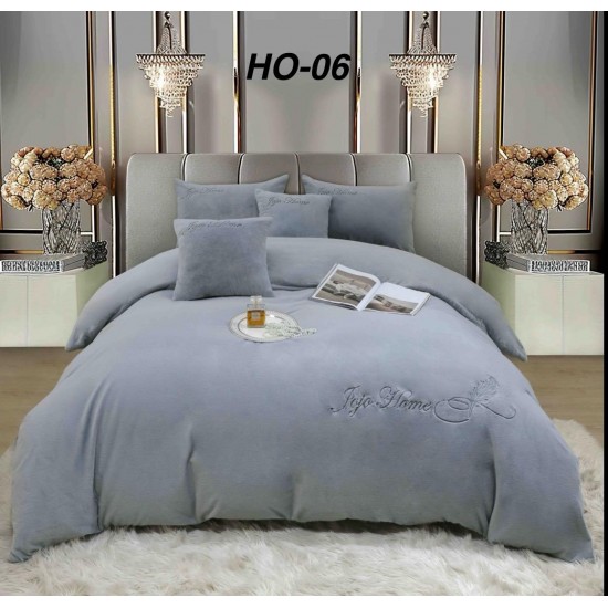 Lenjeri brodate ，blana artificiala de iepure cu fir scurt Lenjerii cocolino 2 persoane 6 piese