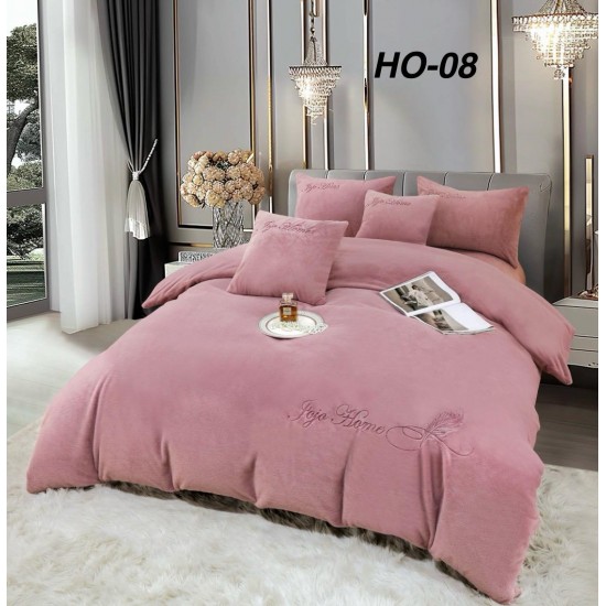 Lenjeri brodate ，blana artificiala de iepure cu fir scurt Lenjerii cocolino 2 persoane 6 piese