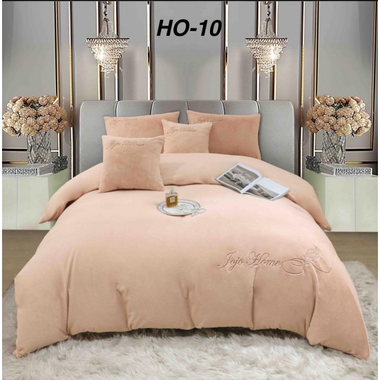 Lenjeri brodate ，blana artificiala de iepure cu fir scurt Lenjerii cocolino 2 persoane 6 piese