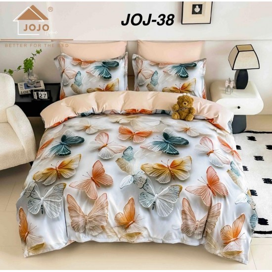 Lenjerie de Pat din Bumbac Finet, 6 Piese, Pat 2 Persoane 5D Lenjerie De Pat Bumbac Finet 6 Piese Cu Elastic 5D