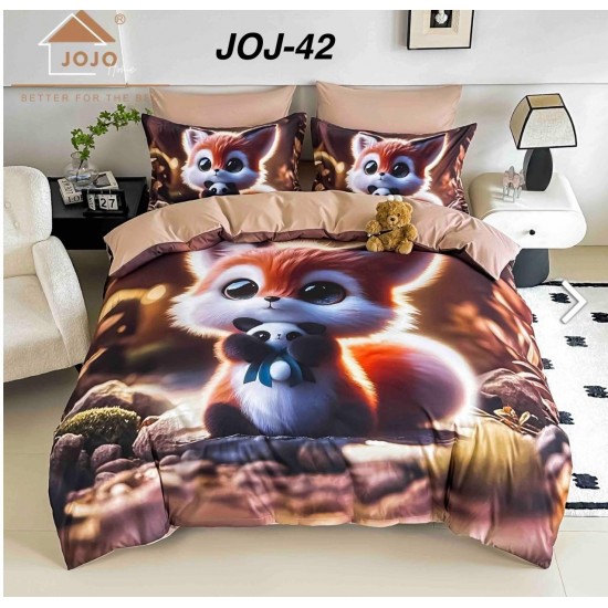 Lenjerie de Pat din Bumbac Finet, 6 Piese, Pat 2 Persoane 5D Lenjerie De Pat Bumbac Finet 6 Piese Cu Elastic 5D