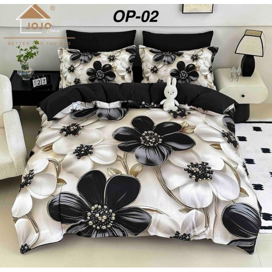 Lenjerii Bumbac Finet 1 persoana, 4 Piese, 5D cearsaf pat cu elastic Lenjerie De Pat Finet 4 Piese 1 Persona cu Elastic Imprimare Digitală 5D