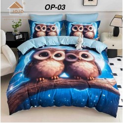 Lenjerii Bumbac Finet 1 persoana, 4 Piese, 5D cearsaf pat cu elastic