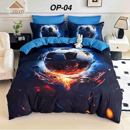 Lenjerii Bumbac Finet 1 persoana, 4 Piese, 5D cearsaf pat cu elastic Lenjerie De Pat Finet 4 Piese 1 Persona cu Elastic Imprimare Digitală 5D