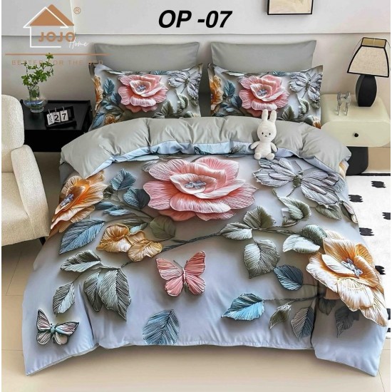 Lenjerii Bumbac Finet 1 persoana, 4 Piese, 5D cearsaf pat cu elastic Lenjerie De Pat Finet 4 Piese 1 Persona cu Elastic Imprimare Digitală 5D