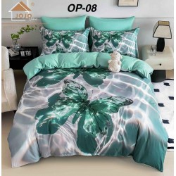 Lenjerii Bumbac Finet 1 persoana, 4 Piese, 5D cearsaf pat cu elastic