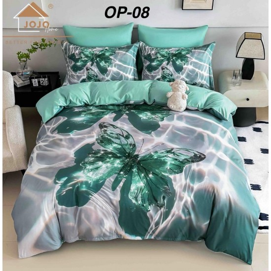 Lenjerii Bumbac Finet 1 persoana, 4 Piese, 5D cearsaf pat cu elastic Lenjerie De Pat Finet 4 Piese 1 Persona cu Elastic Imprimare Digitală 5D