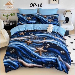 Lenjerii Bumbac Finet 1 persoana, 4 Piese, 5D cearsaf pat cu elastic