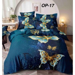 Lenjerii Bumbac Finet 1 persoana, 4 Piese, 5D cearsaf pat cu elastic