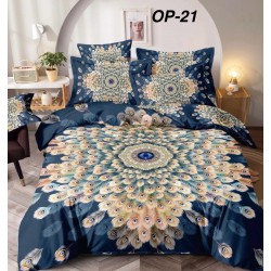 Lenjerii Bumbac Finet 1 persoana, 4 Piese, 5D cearsaf pat cu elastic