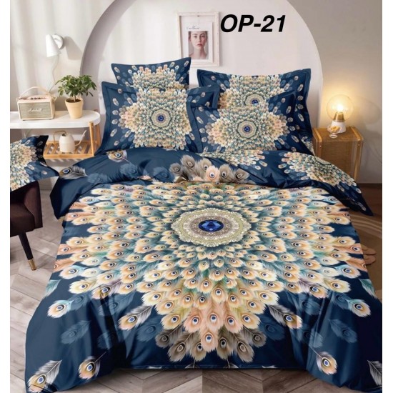 Lenjerii Bumbac Finet 1 persoana, 4 Piese, 5D cearsaf pat cu elastic Lenjerie De Pat Finet 4 Piese 1 Persona cu Elastic Imprimare Digitală 5D