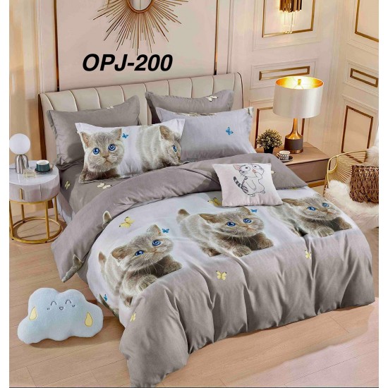 Lenjerii Bumbac Finet 1 persoana, 4 Piese, cearsaf pat clasic Lenjerii bumbac finet 1 persoană 4 piese