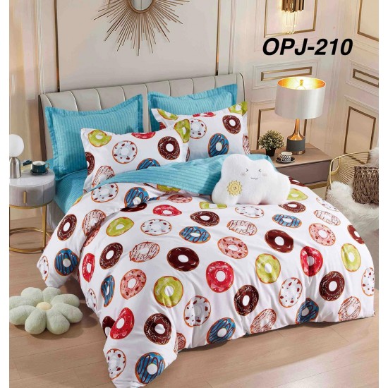 Lenjerii Bumbac Finet 1 persoana, 4 Piese, cearsaf pat clasic Lenjerii bumbac finet 1 persoană 4 piese