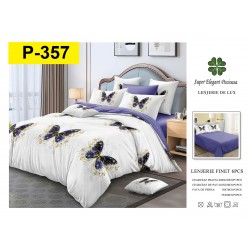 Lenjerie de Pat din Finet, 6 Piese, Pat 2 Persoane