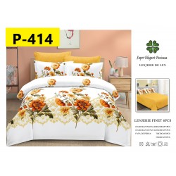 Lenjerie de Pat din Finet, 6 Piese, Pat 2 Persoane