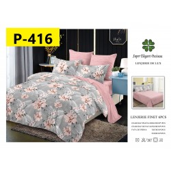 Lenjerie de Pat din Finet, 6 Piese, Pat 2 Persoane