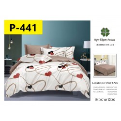 Lenjerie de Pat din Finet, 6 Piese, Pat 2 Persoane