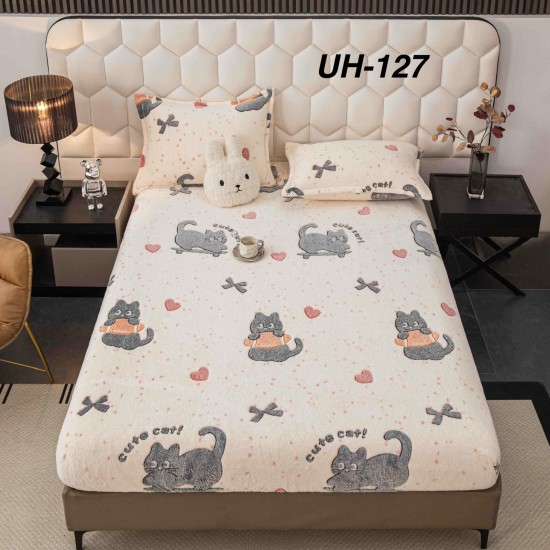 Husa de Pat cu 2 Fete de Perne Cocolino Huse cocolino 2 persoane cu elastic