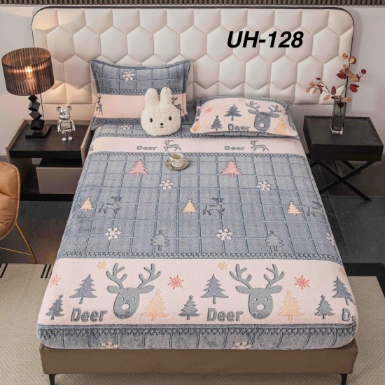 Husa de Pat cu 2 Fete de Perne Cocolino Huse cocolino 2 persoane cu elastic