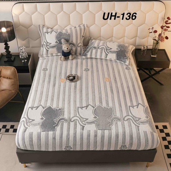 Husa de Pat cu 2 Fete de Perne Cocolino Huse cocolino 2 persoane cu elastic