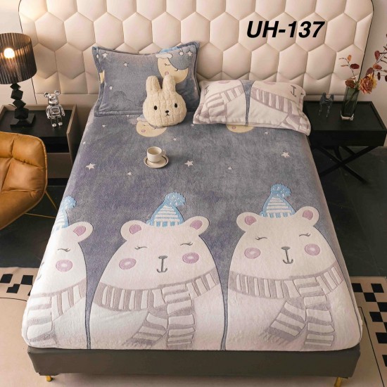Husa de Pat cu 2 Fete de Perne Cocolino Huse cocolino 2 persoane cu elastic