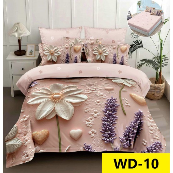 Lenjerie de pat Bumbac Finet 4 piese 2 persona cu elastic imprimare digitala 5d Lenjerie de pat Bumbac Finet 4 piese 2 persona cu elastic imprimare digitala 5d