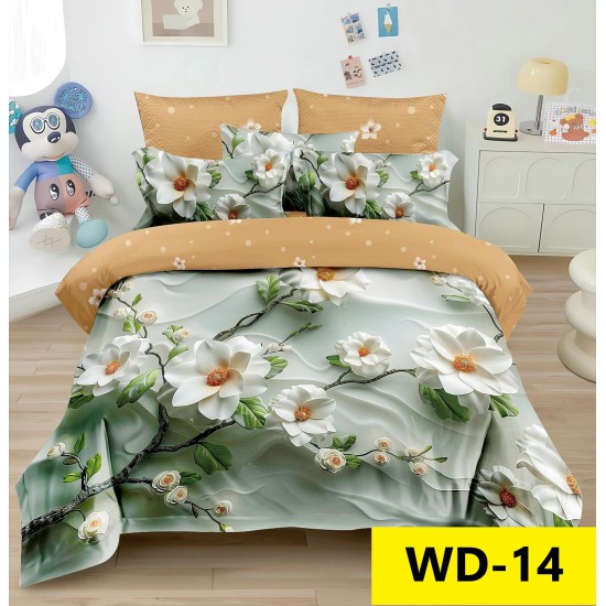 Lenjerie de pat Bumbac Finet 4 piese 2 persona cu elastic imprimare digitala 5d Lenjerie de pat Bumbac Finet 4 piese 2 persona cu elastic imprimare digitala 5d