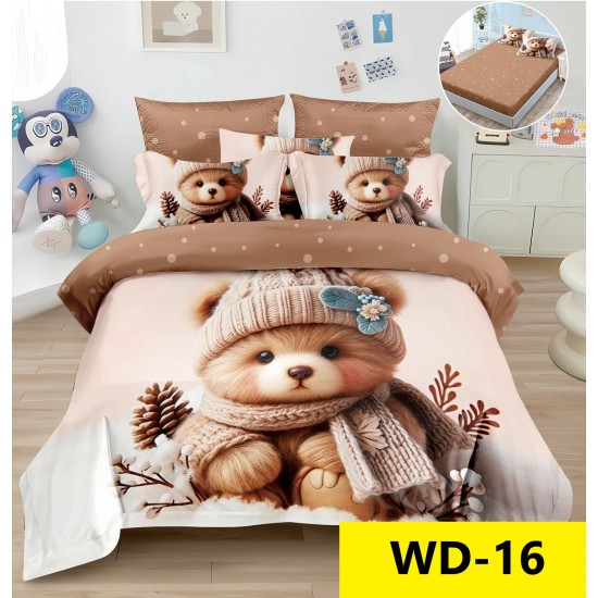 Lenjerie de pat Bumbac Finet 4 piese 2 persona cu elastic imprimare digitala 5d Lenjerie de pat Bumbac Finet 4 piese 2 persona cu elastic imprimare digitala 5d