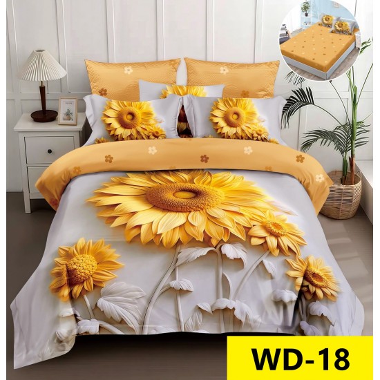 Lenjerie de pat Bumbac Finet 4 piese 2 persona cu elastic imprimare digitala 5d Lenjerie de pat Bumbac Finet 4 piese 2 persona cu elastic imprimare digitala 5d